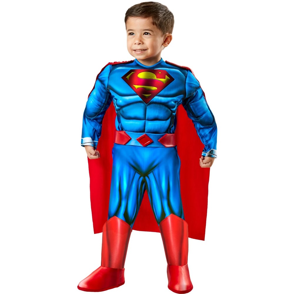 NWT Rubies Superman Muscle Chest Toddler Costume Size 3T-4T